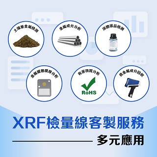 <b>X-ray螢光-XRF </b> XRF 檢量線客製服務-多元應用